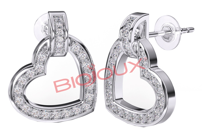 BJT224 ORECCHINO MONTECARLO HEART 12 MM - famajoy.it