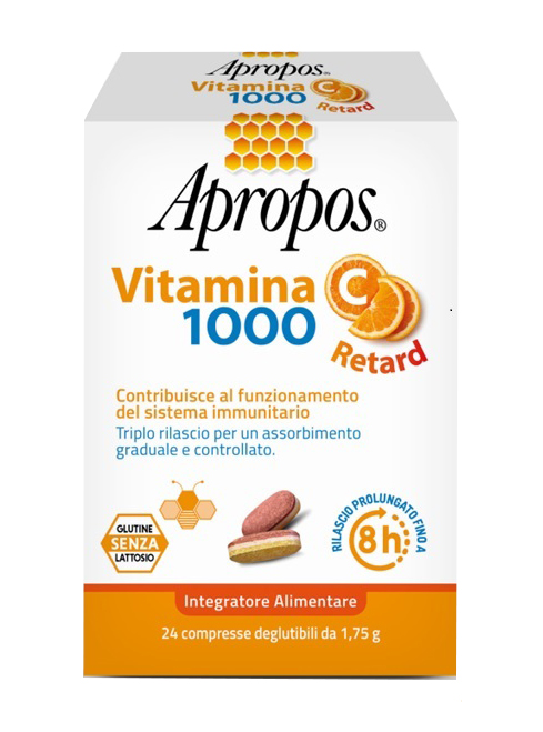 APROPOS VITAMINA C 1000 A RILASCIO PROLUNGATO 24 COMPRESSE DEGLUTIBILI - famajoy.it