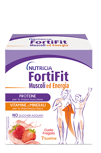 FORTIFIT MUSCOLI&ENERGIA FRAGOLA 7 BUSTINE - famajoy.it
