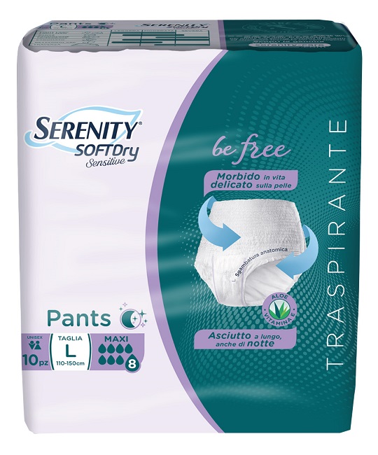 SERENITY PANTS SD SENSITIVE BE FREE MAXI L 10 PEZZI - famajoy.it