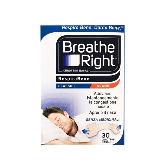CEROTTI NASALI BREATHE RIGHT CLASSICI GRANDI 30 PEZZI - famajoy.it