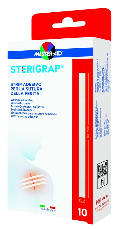 MASTER-AID STERIGRAP STRIP ADESIVO SUTURA FERITE 100X6 MM 10 PEZZI - famajoy.it