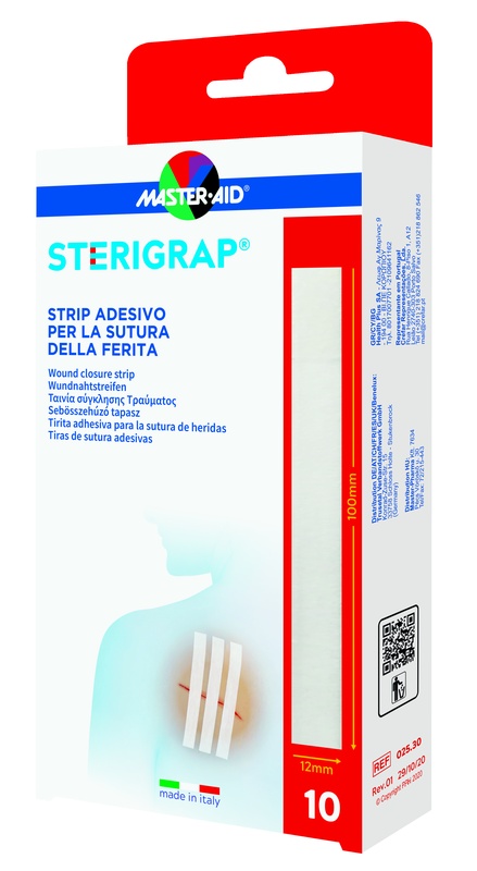 MASTER-AID STERIGRAP STRIP ADESIVO SUTURA FERITE 100X12 MM 6 PEZZI - famajoy.it