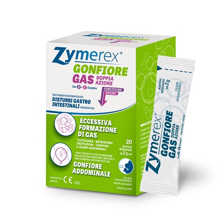 ZYMEREX GAS DOPPIA AZIONE CON S+E COMPLEX 20 BUSTINE MONODOSE DA 2 G - famajoy.it