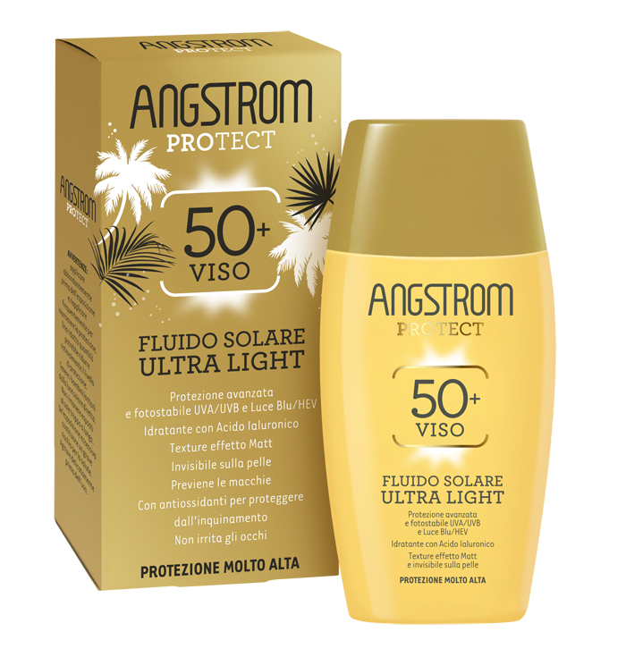 ANGSTROM FLUIDO SOLARE VISO ULTRA LIGHT SPF 50+ 40 ML - famajoy.it