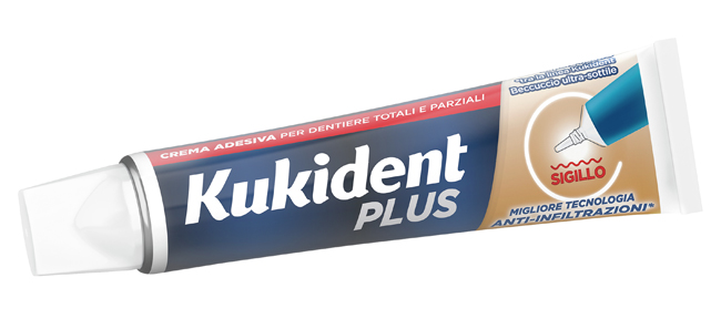 KUKIDENT PLUS BARRIERA ANTI-CIBO NEUTRO CREMA ADESIVA DENTIERE 40 G - famajoy.it