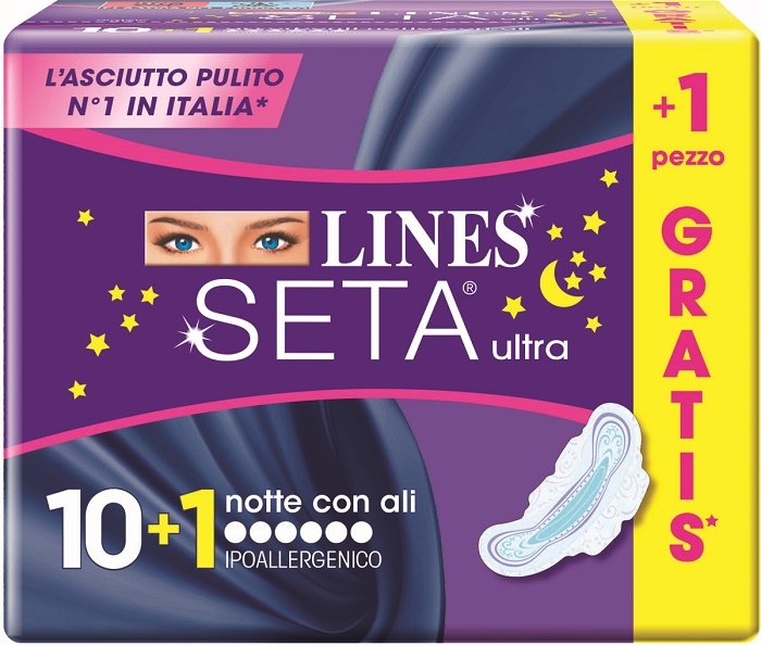 LINES SETA ULTRA NOTTE 10+1 GRATIS - famajoy.it