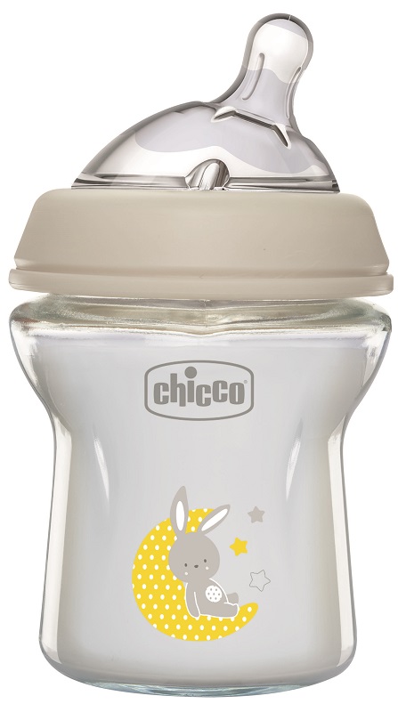 CHICCO BIBERON NAT FEEL VETRO 0M+ 150 ML - famajoy.it