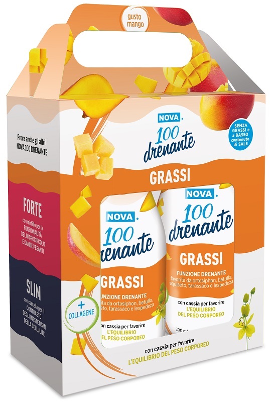 NOVA 100 DRENANTE GRASSI MANGO BIPACK 2 X 300 ML - famajoy.it