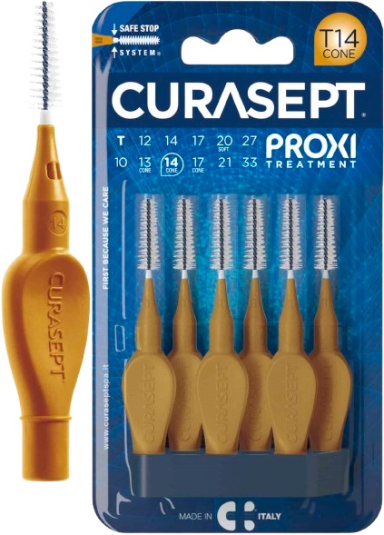 CURASEPT PROXI T14 OCRA/DARK GOLD 6 PEZZI - famajoy.it