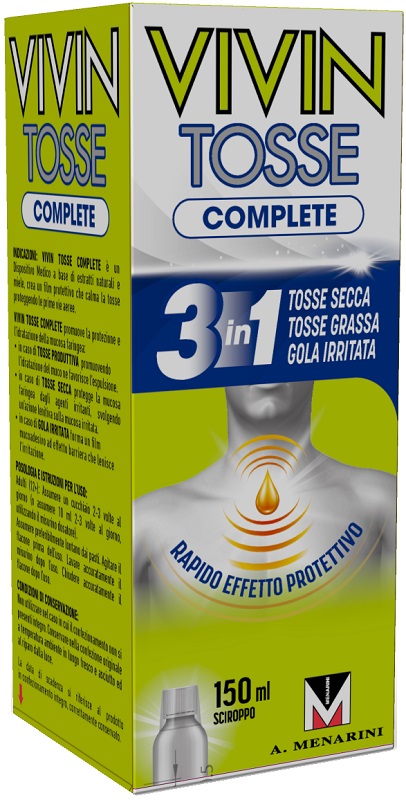VIVIN TOSSE COMPLETE SCIROPPO PER TOSSE 150 ML - famajoy.it