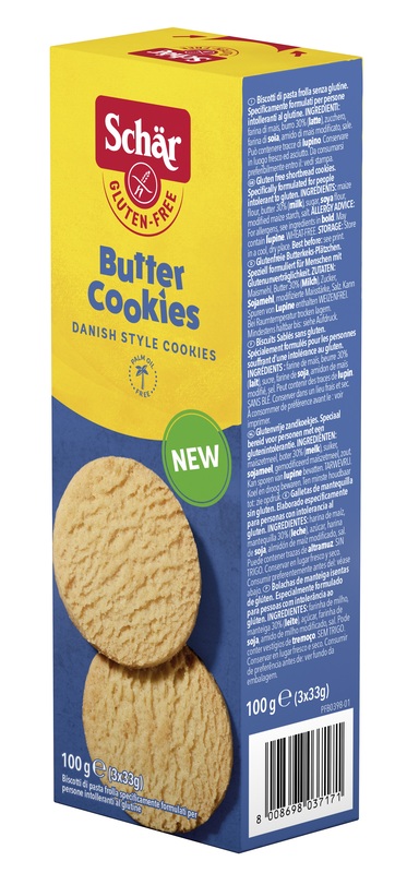 SCHAR BUTTER COOKIES BISCOTTI DI PASTAFROLLA 3 PORZIONI DA 33 G - famajoy.it