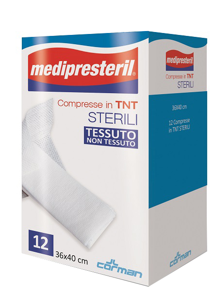 GARZA COMPRESSA MEDIPRESTERIL TNT 36X40CM 12 PEZZI - famajoy.it