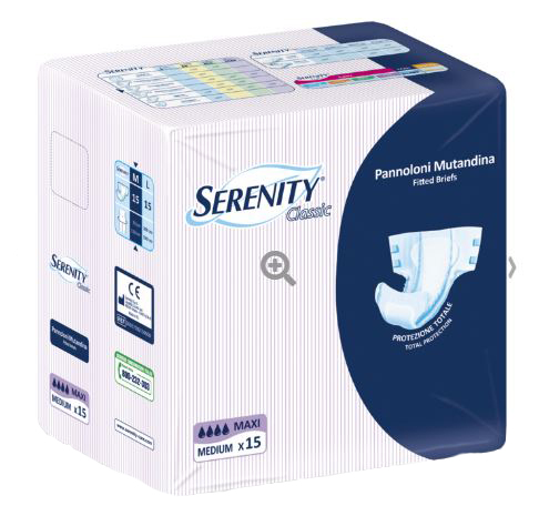 PANNOLONE MUTANDINA SERENITY CLASSIC MAXI TAGLIA EXTRALARGE 15 PEZZI - famajoy.it