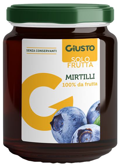 GIUSTO SOLO FRUTTA MARMELLATA MIRTILLI 284 G - famajoy.it