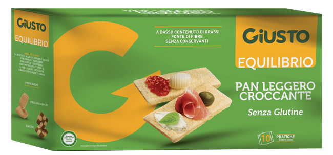 GIUSTO EQUILIBRIO SENZA GLUTINE PAN LEGGERO CROCCANTE 250 G - famajoy.it