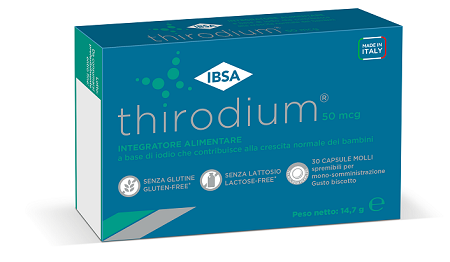 THIRODIUM 50MCG 30 CAPSULE MOLLI SPREMIBILI PER MONOSOMMINISTRAZIONE GUSTO BISCOTTO - famajoy.it