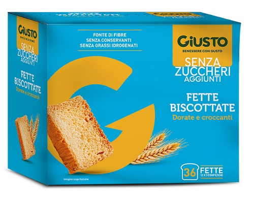 GIUSTO SENZA ZUCCHERO FETTE BISCOTTATE 300 G - famajoy.it