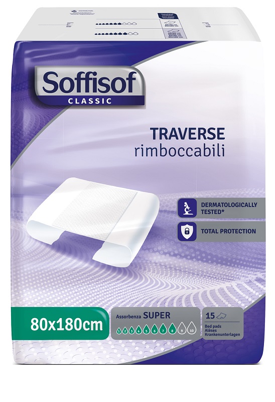 TRAVERSA PER INCONTINENZA SOFFISOF CLASSIC 8 GOCCE 80 X 180 15 PEZZI - famajoy.it
