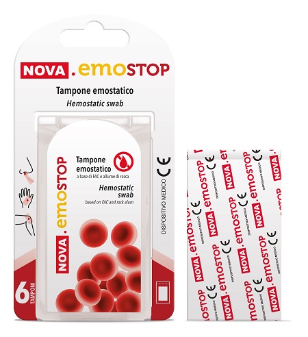 NOVA EMOSTOP TAMPONE EMOSTATICO 6 PEZZI - famajoy.it