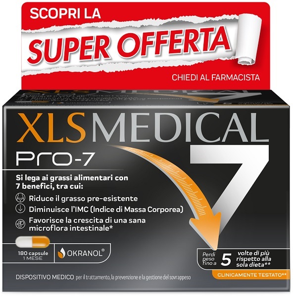 XLS MEDICAL PRO-7 180 CAPSULE TAGLIO PREZZO - famajoy.it